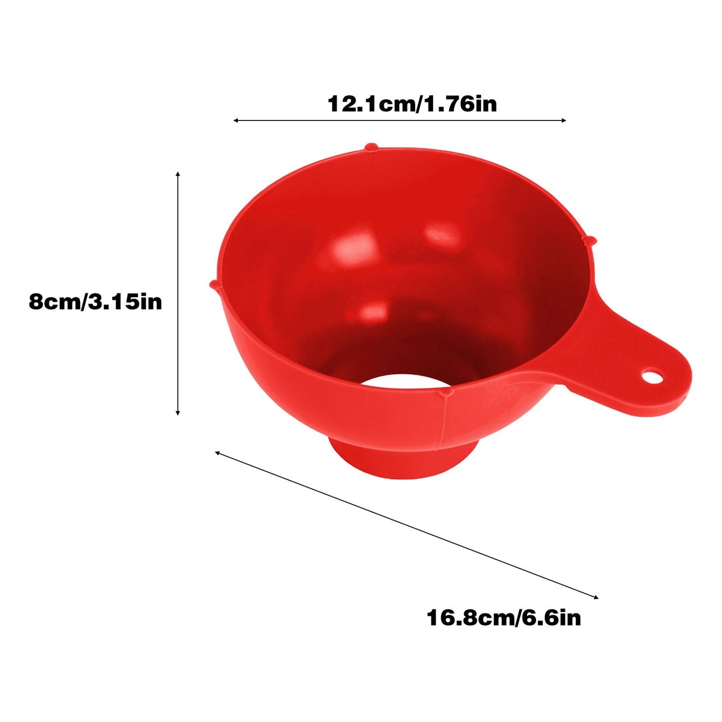 JWDX Funnel Clearance! Plastic Red Wide Mouth Funnel, Kitchen Funnel Promotion Include 1X Funnel Watermelon red
