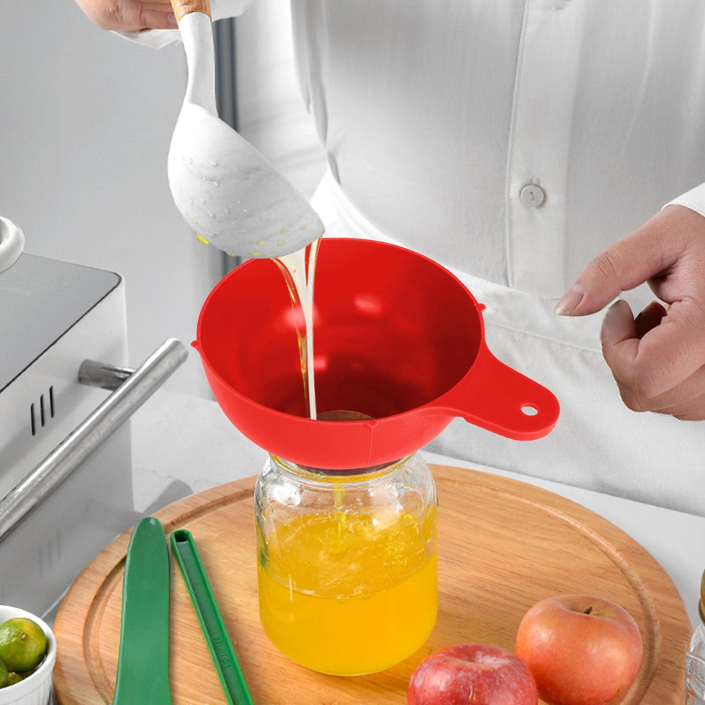 JWDX Funnel Clearance! Plastic Red Wide Mouth Funnel, Kitchen Funnel Promotion Include 1X Funnel Watermelon red