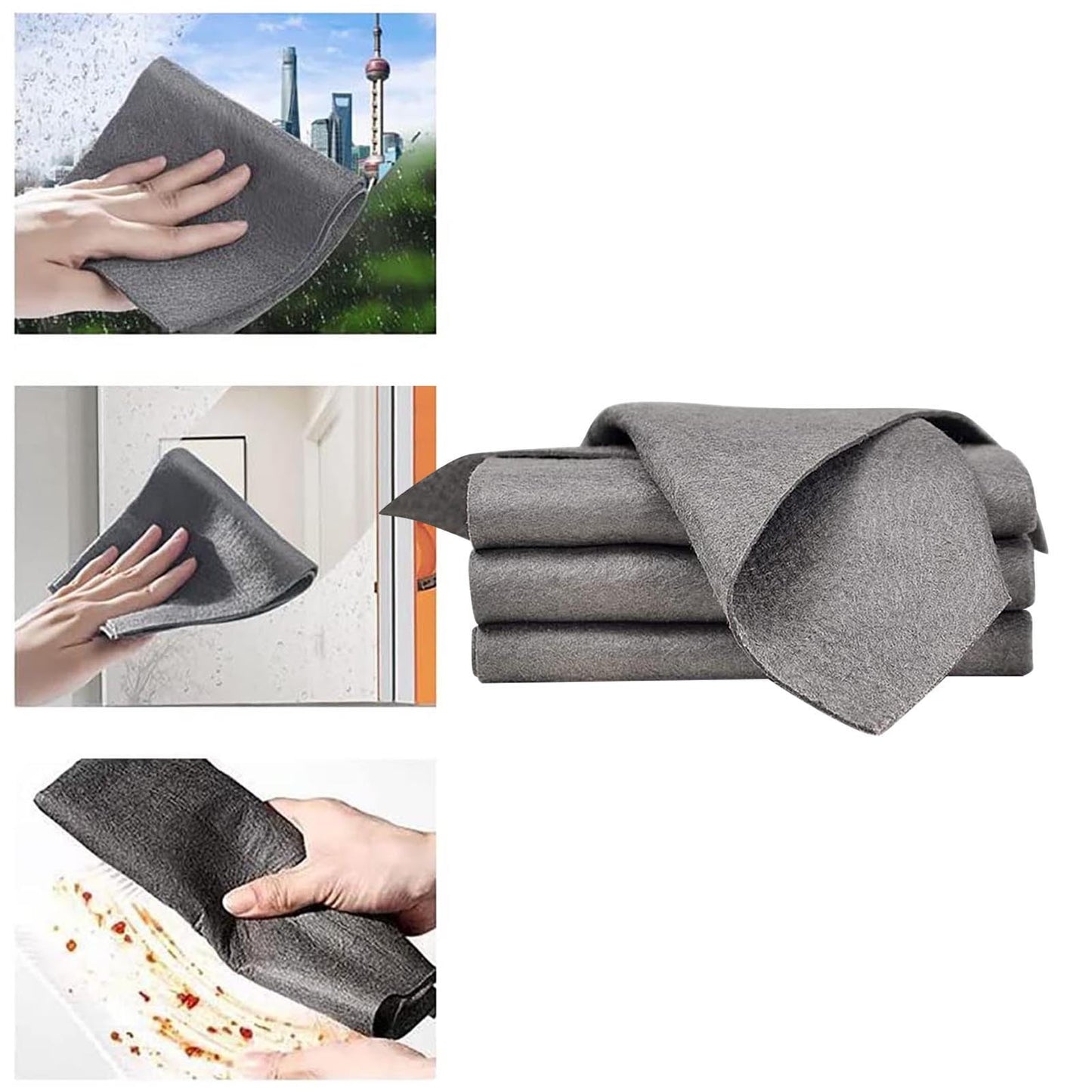 JWDX Wipes Clearance! Cleaning Cloth Microfiber Cleaning Cloth Reusable Microfiber Glass Cleaning Cloth Multipurpose Microfiber Towels for Kitchen Glass Car Window Cleaning, Include 3 Rags GY1A