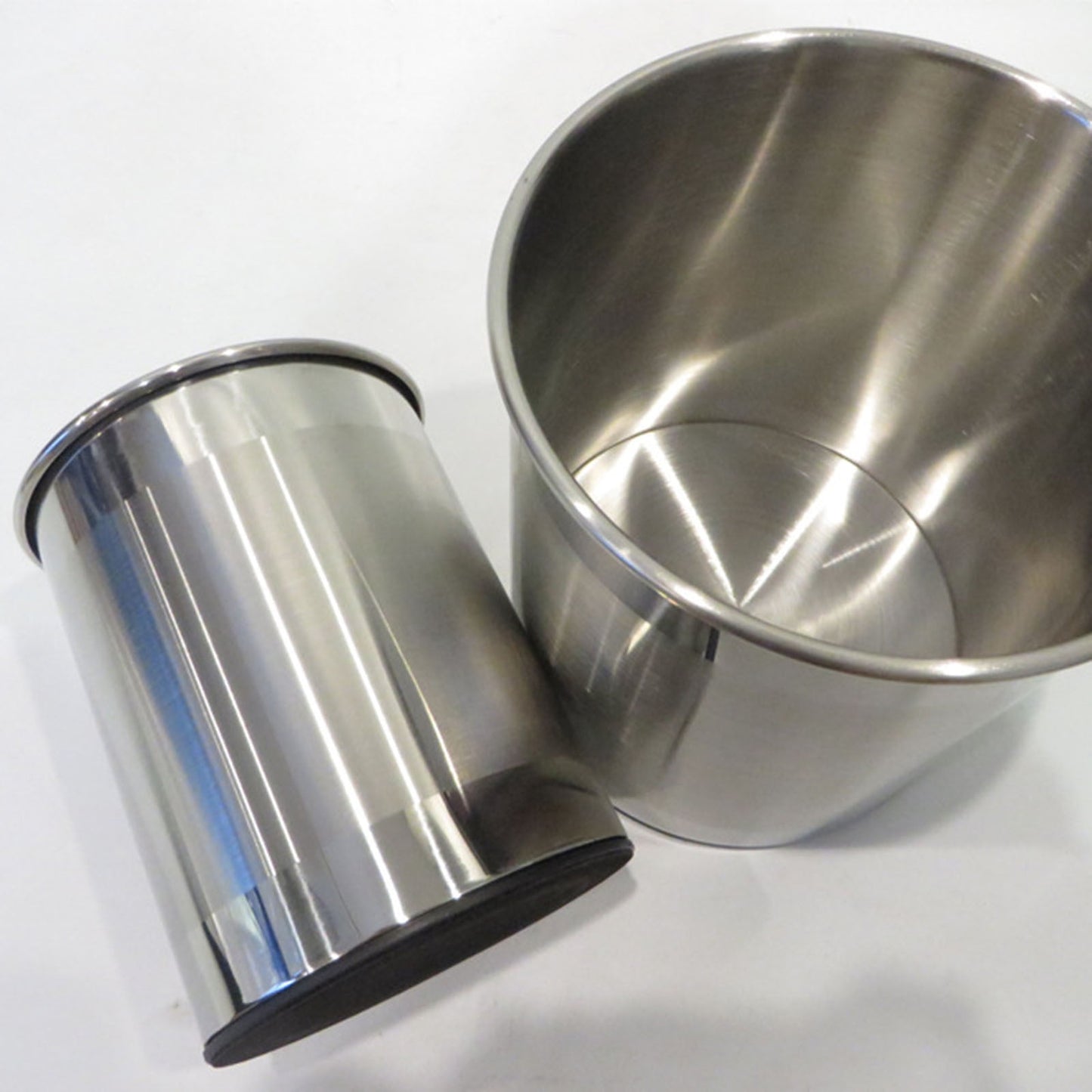 JWDX Storage Containers Clearance! Kitchen Living Room Storage Bucket Household Stainless Steel Lidless Rotating Partition Storage Bucket Desktop Storage Bucket, Include A Storage Bucket Grey