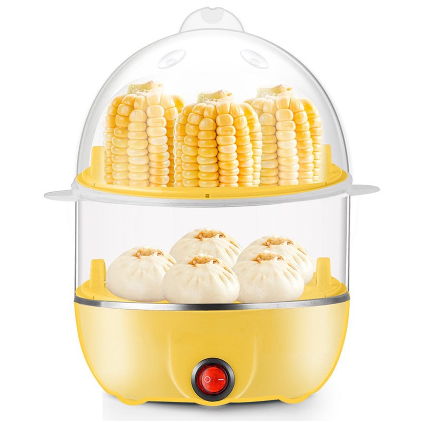 JWDX Egg Steamer Clearance! Eggs Cooker Double Breakfast Machine Stainless Steel Multi Function Steamer, Cooking Molds Promotion Include 1*Egg Steamer Yellow