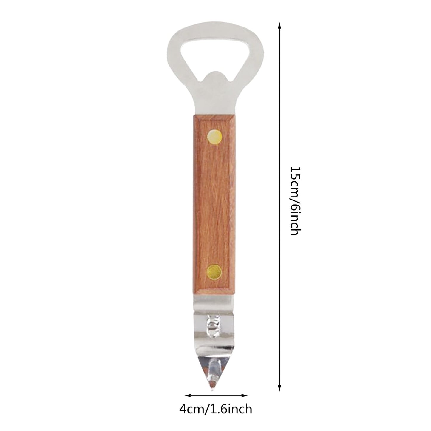 JWDX Bottle and Can Openers Clearance! Beer Opener with Wooden Handle Can Openers are Used for Kitchen Miscellaneous Items, Bottle Opener Promotion Include 1Pc Small Household Can Opener Brown