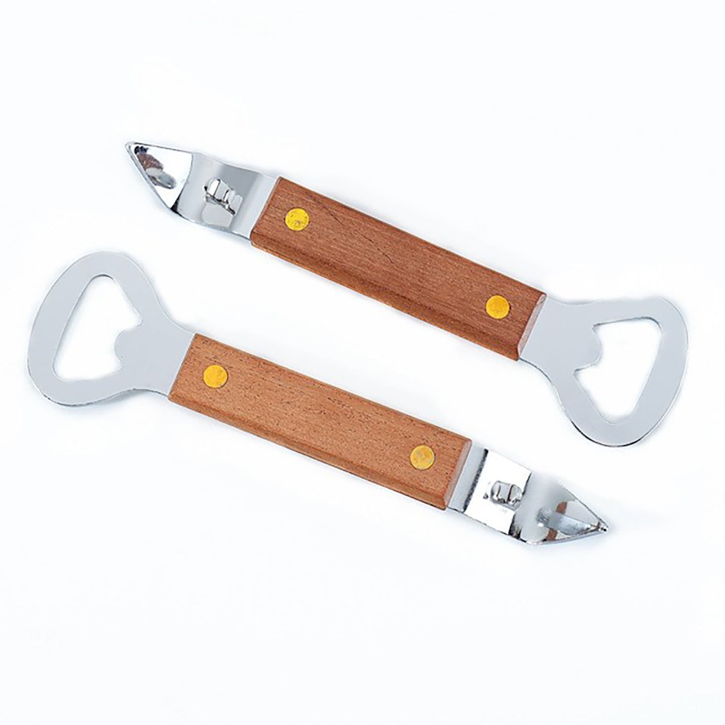 JWDX Bottle and Can Openers Clearance! Beer Opener with Wooden Handle Can Openers are Used for Kitchen Miscellaneous Items, Bottle Opener Promotion Include 1Pc Small Household Can Opener Brown