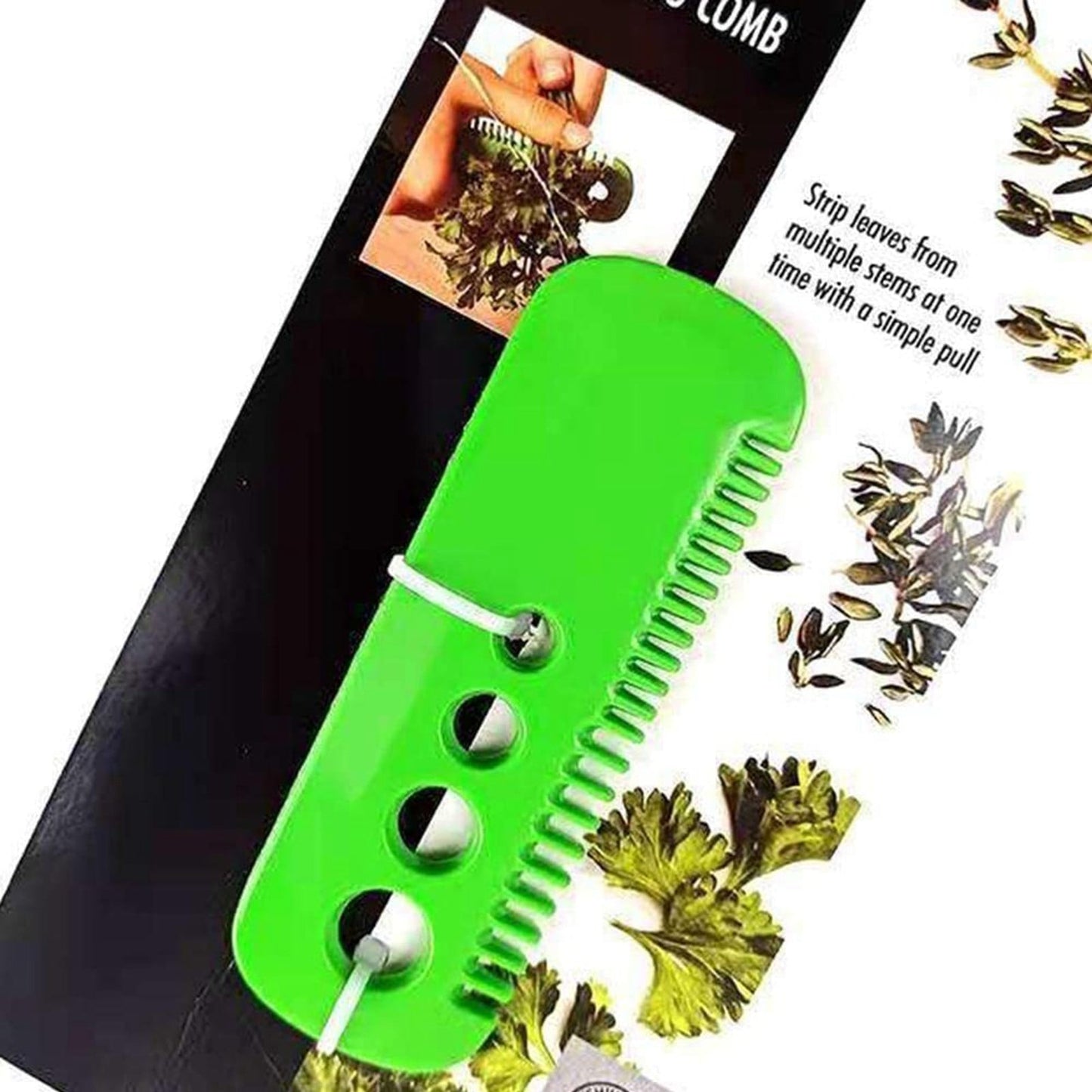 JWDX Peeler Clearance! Vegetable Leaf Peeler Herb Stripper Hand Held Leaf Stem Stripping Tool Herb Stripper, Kitchen Peeler Promotion Include 1×Multi-Function Peeling Comb Green
