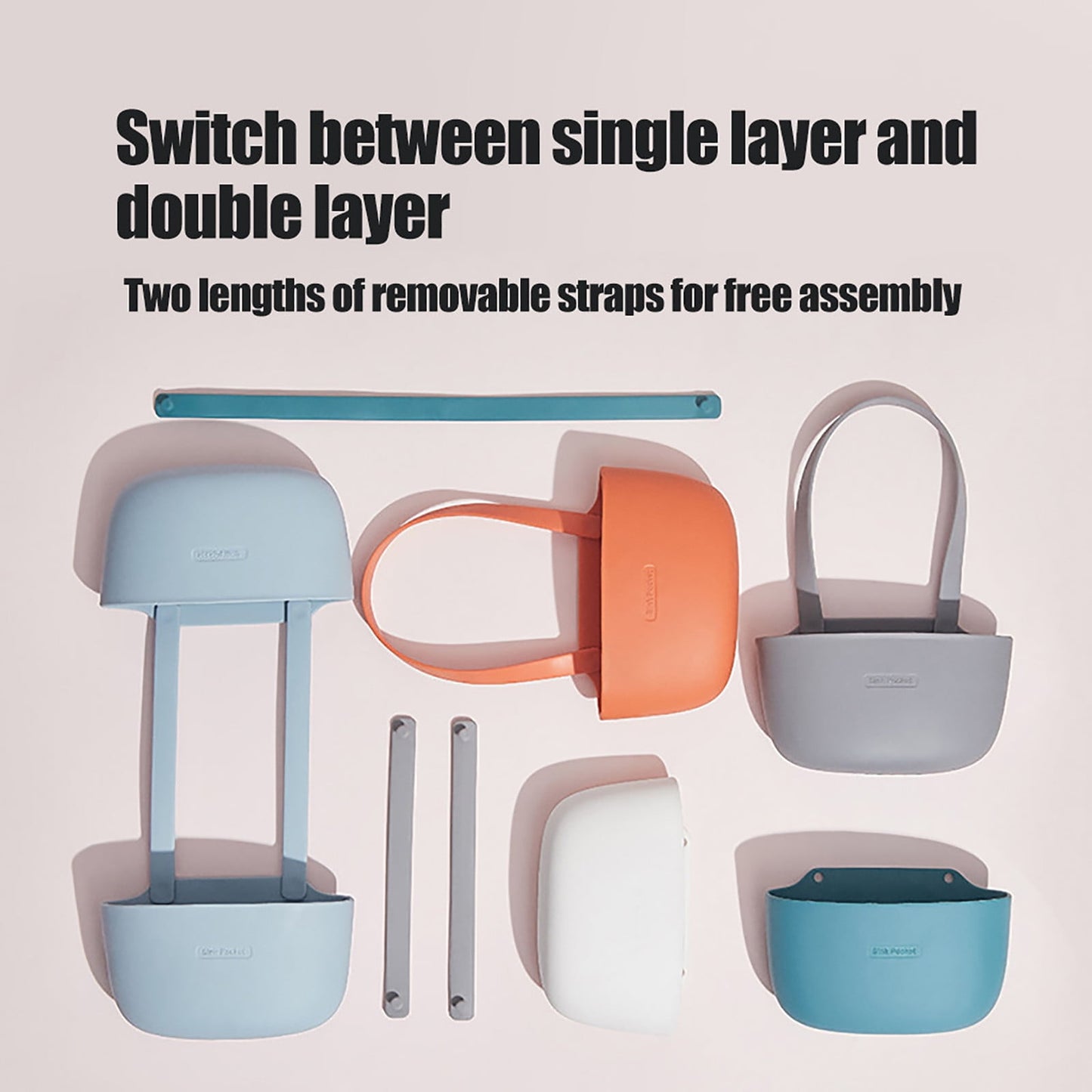 JWDX Drain Rack Clearance! Double Layer Kitchen Sink Storage Hanging Bag Home Multis Function Faucet Debris Storage, Kitchen Drain Rack Promotion Include 1Pc Drain Basket C