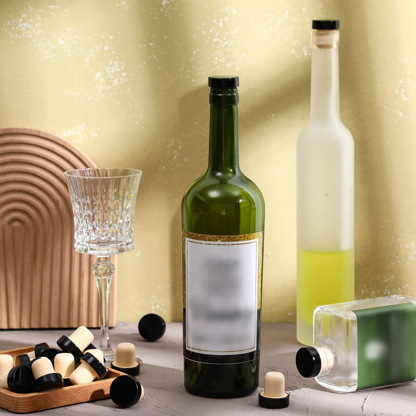 JWDX Wine Stopper Clearance! 24Pc T Shaped Stopper Cork Wine Stopper Bottle Stoppers Reusable Wine Bottle Stopper Sealing Plug Bottle Cap for Wine Beer Bottles, Include 24Pc Beer Bottle Stopper Black