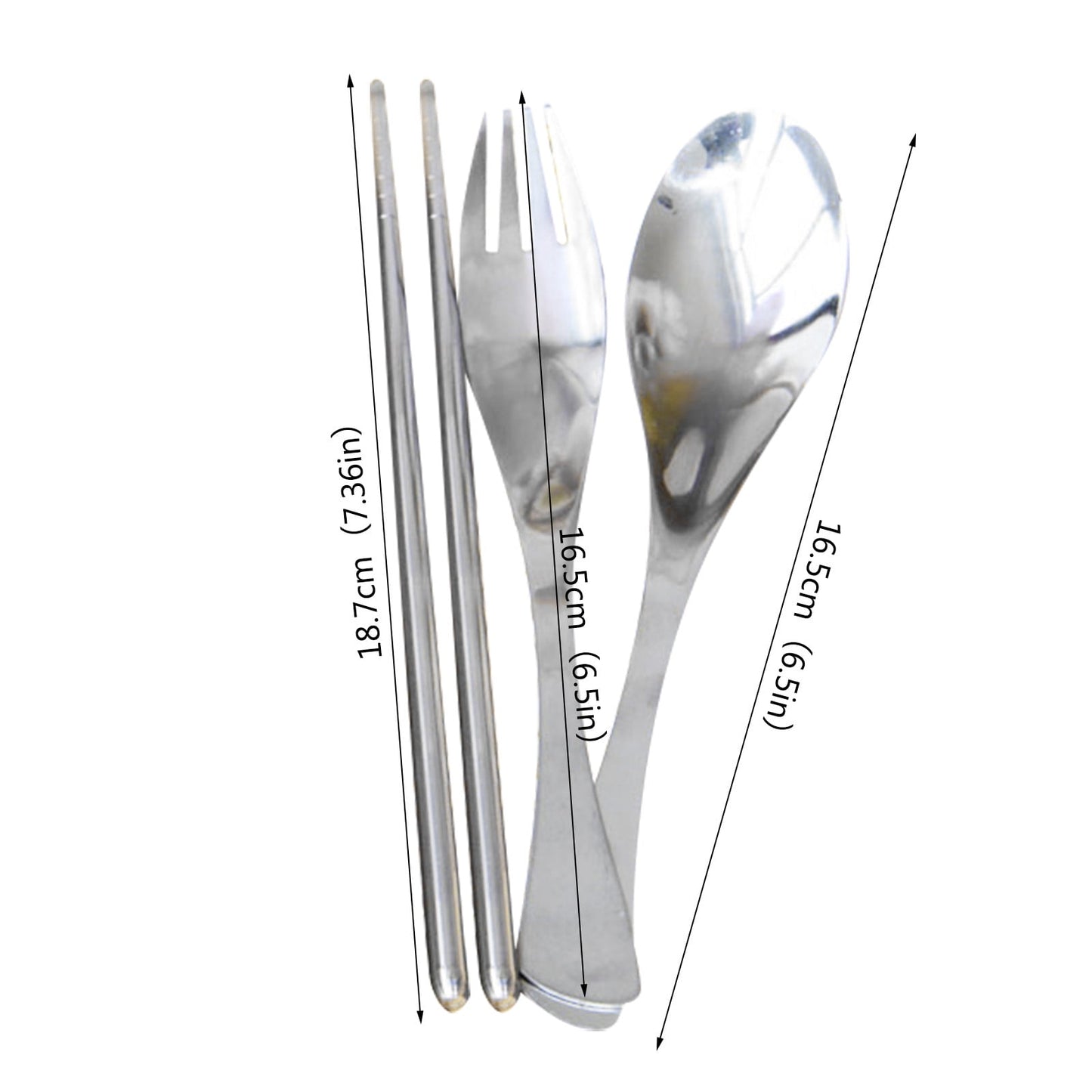 JWDX Tableware Clearance! Portable Cutlery Set 3Pcs Stainless Steel Knife Fork Spoon Family Travel Camping Cutlery Dark blue