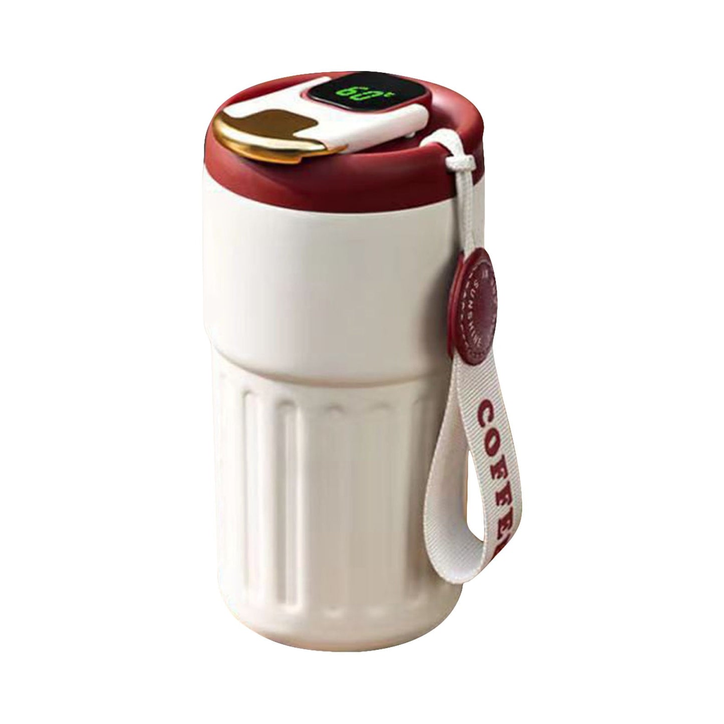 JWDX Glass and Bottle Clearance! Coffee Thermoes with Temperature Display 316 Stainless Steel Inner Liner with Pp Lid and Silicone Seal Secure and Leak Proof Lid That Preventes Spills Or Leaks EA