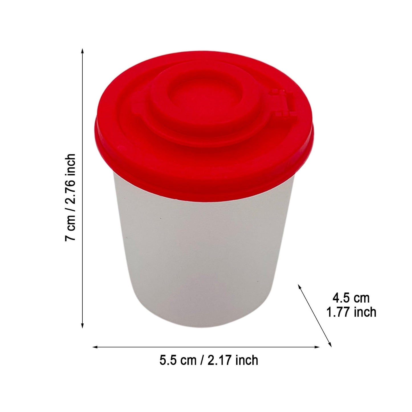 JWDX Seasoning Box Clearance! Pepper Shakers Proof Set of Shaker to Go Camping Picnic Outdoors Kitchen Lunch Boxes Travel Set Clear with Red Covers Lids Plastic Airtight, Include 1X Medium Spice Jar White