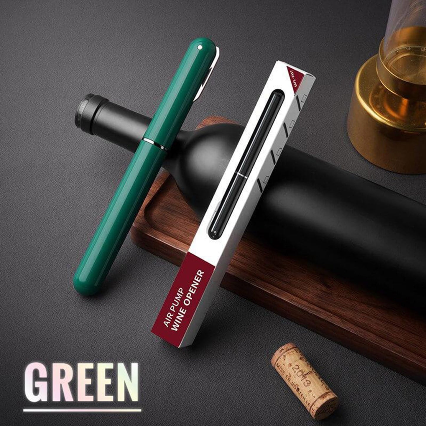 JWDX Bottle and Can Openers Clearance! Air Pressure Pump Bottle Opener Air Pressure Pump Bottle Opener Wine Pin Corkscrew Corkscrew, Corkscrew Corkscrew Promotion Include 1Pc Bottle Opener Green
