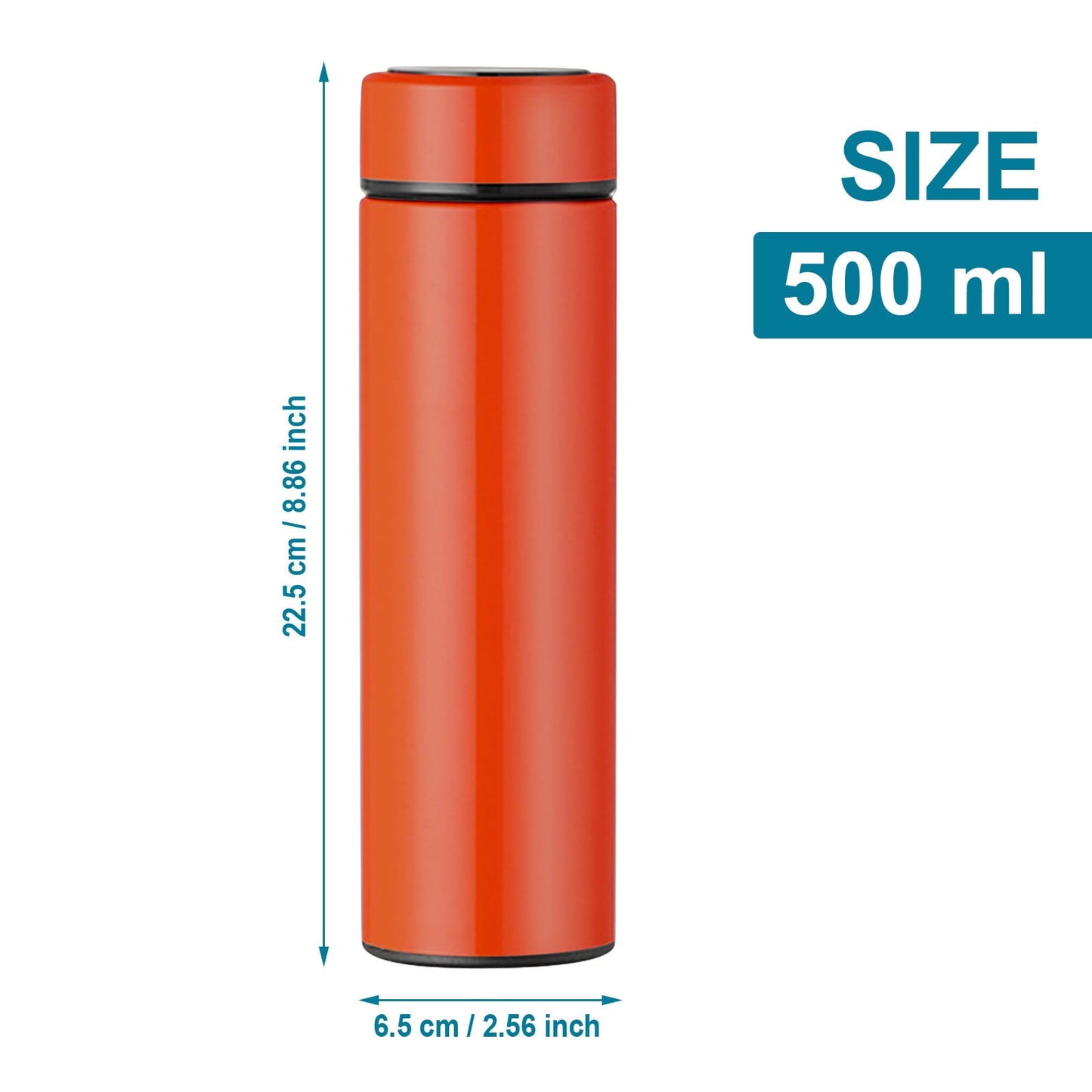 JWDX Glass and Bottle Clearance! Stainless Steel Vacuum Flask Smart Kettle Lcd Screen Display Temperature, Kitchen Cups Promotion Include 1×Thermos Cup Orange