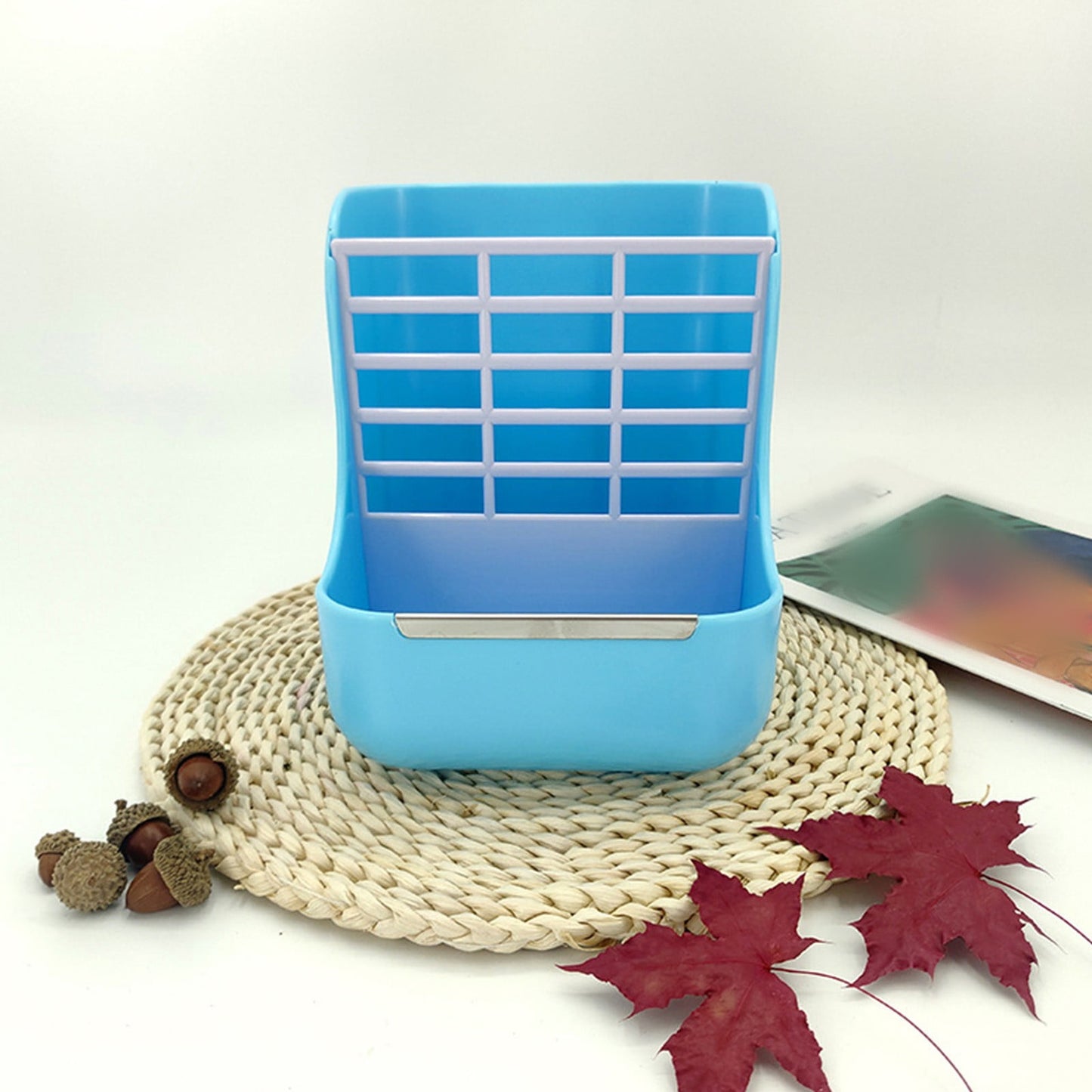 JWDX Rack Clearance! 2 in 1 Food Hay Feeder for Rabbit Indoor Hay Feeder for Rabbit Feeder Bowls Use for Grass Food, Wire Shelving Promotion Include 1Pc Storage Rack Blue