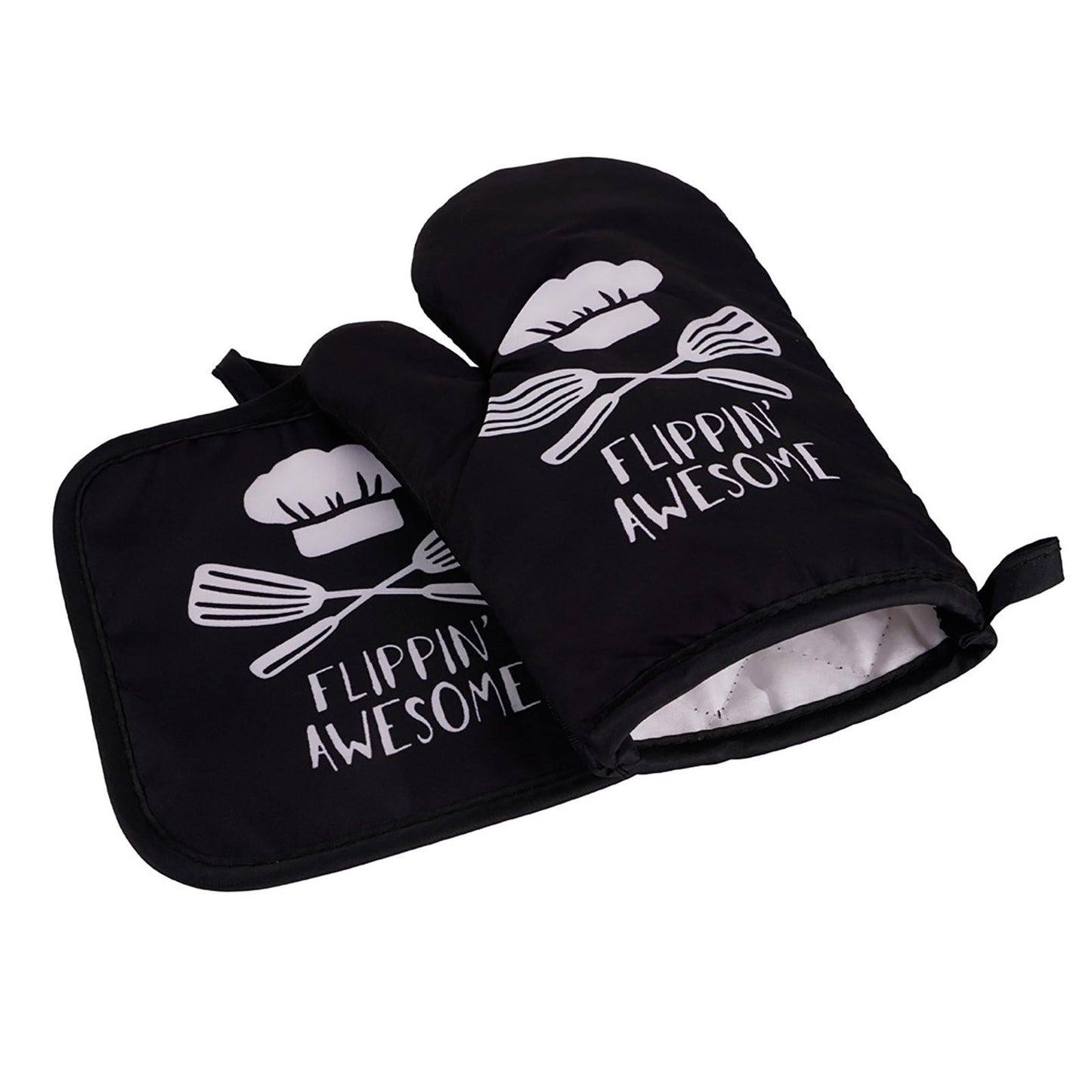 JWDX Oven Mitts Clearance! Oven Mitts and Pot Holders Sets, Heat Resistants Oven Mitts Soft Cotton Lining and Non-Slip Surface Safes for Baking, Cooking, Bbq, Include 1*Glove, 1*Insulation Pad A