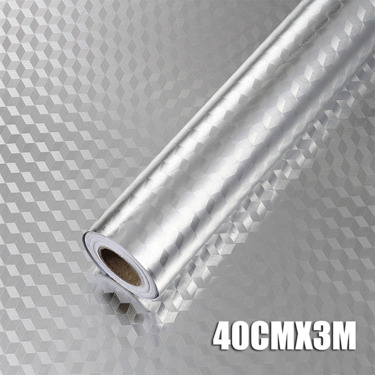 JWDX Kitchen Cleaning Supplies Clearance! Kitchen Backsplash Wallpaper Peel and Stick Aluminum Foil Contact Paper Self, Kitchen Cleaning Appliances Promotion Include 1 Roll of Tin Foil Silver