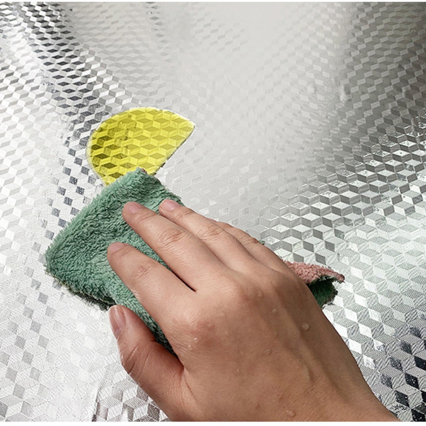 JWDX Kitchen Cleaning Supplies Clearance! Kitchen Backsplash Wallpaper Peel and Stick Aluminum Foil Contact Paper Self, Kitchen Cleaning Appliances Promotion Include 1 Roll of Tin Foil Silver