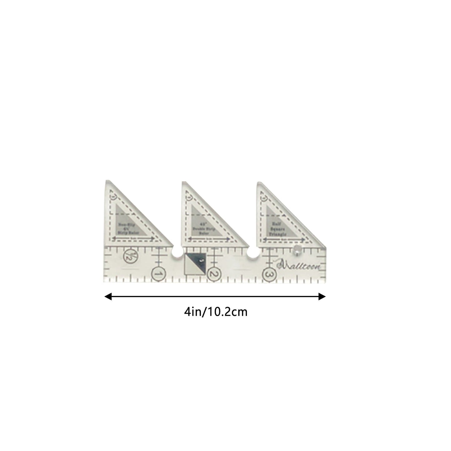 JWDX Measuring Tools Clearance! 45 Degree Sewing Design Ruler A 4 Inches, Creative Ruler Grids 45°Double Strip Ruler Non Slip Quarter Square Triangle Cutting Guide for Sewing, include 1X Ruler A