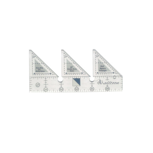 JWDX Measuring Tools Clearance! 45 Degree Sewing Design Ruler A 4 Inches, Creative Ruler Grids 45°Double Strip Ruler Non Slip Quarter Square Triangle Cutting Guide for Sewing, include 1X Ruler B