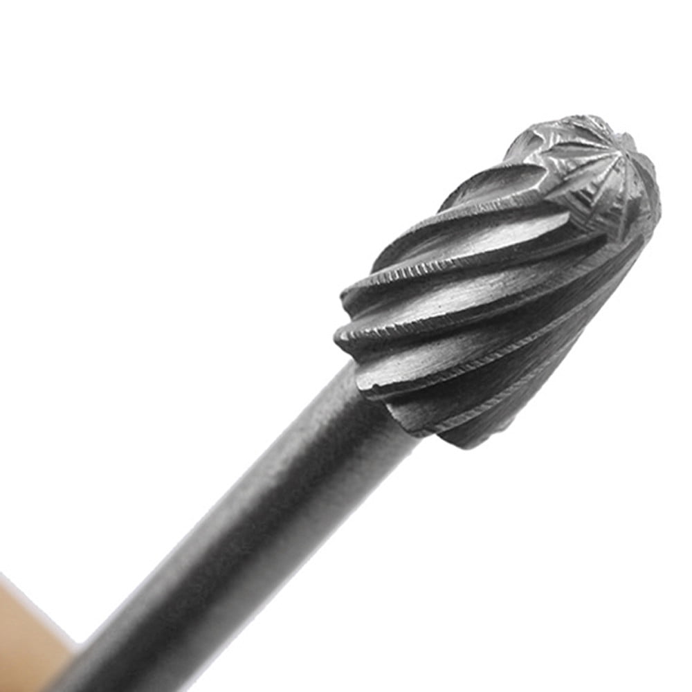 JWDX Drill Bit Clearance! 10Pcs Fine Needle Rotary Files White Diamond Drill Bits Silver, 10 Pcs/Set Hss Dremel Routing Rotary Milling Rotary File Cutter Wood, include 10 Drill Bits Silver
