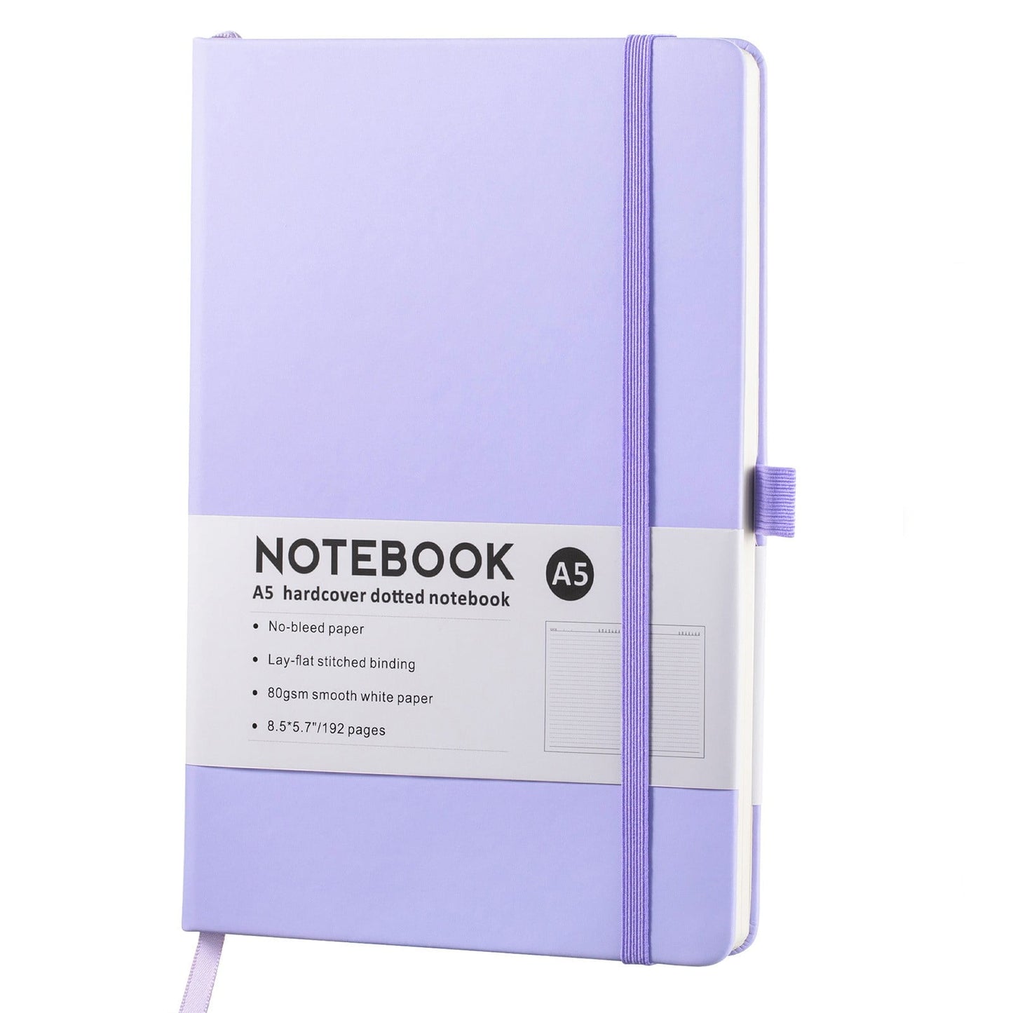 JWDX Notebook Clearance! Simple A5 Notebook Elastic Band Student Diary 96 Sheets, Lined Classic Pocket Notebook Journal Leather Hard Premium Thick Paper with Inner Pocket 3.5 W4-Purple