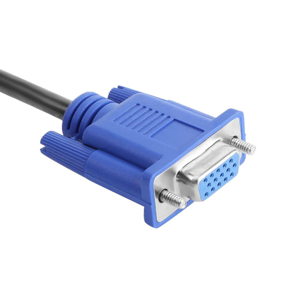 PLGEBR Dual 2 Monitor VGA Male to Female Cable, Blue