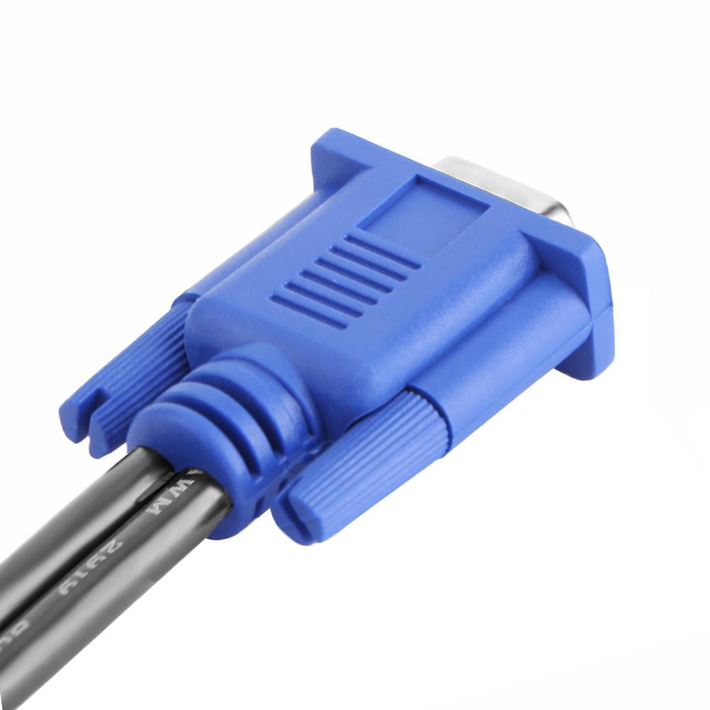 PLGEBR Dual 2 Monitor VGA Male to Female Cable, Blue