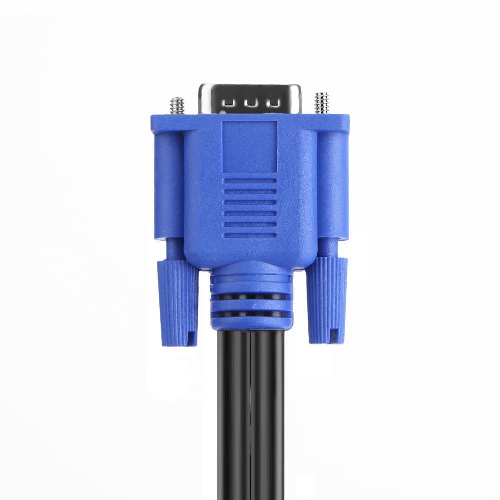 PLGEBR Dual 2 Monitor VGA Male to Female Cable, Blue