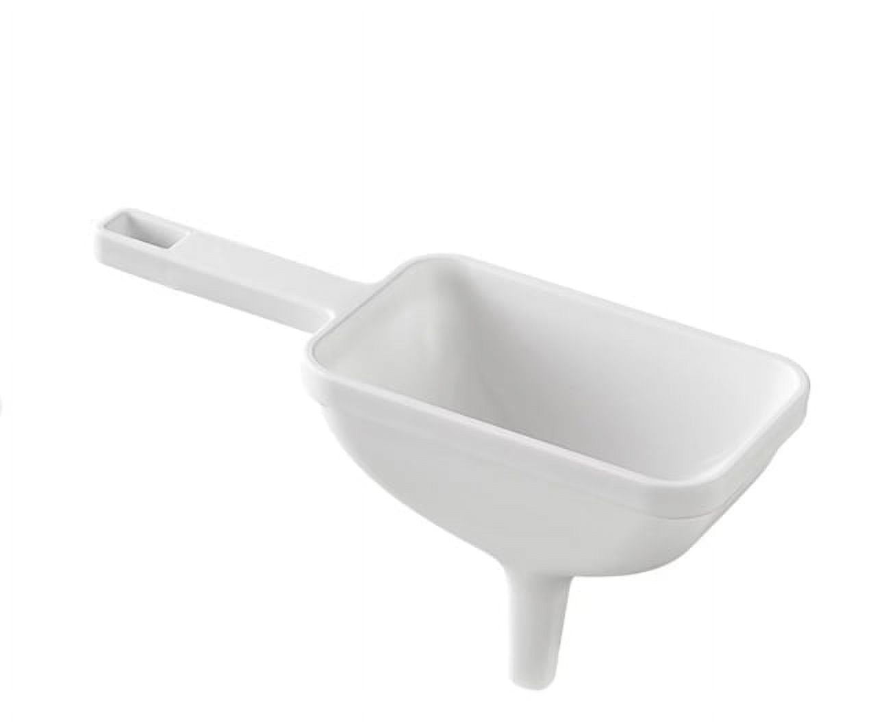 Clearance! Eewia Funnel Kitchen Funnel Washable Multipurpose Funnel for Liquid Oils Dry Ingredients, Rectangular Funnel with Handle White