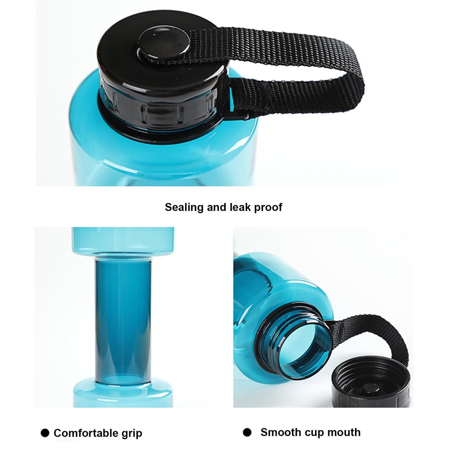 JWDX Portable Kettle Clearance, Water Bottle Multifunctional Water Bottle Dumbbell Shaped Drinking Bottles Leakproof Bottle Drinking Bottle for Gym School Cycling Outdoor Sports and Capacity Blue