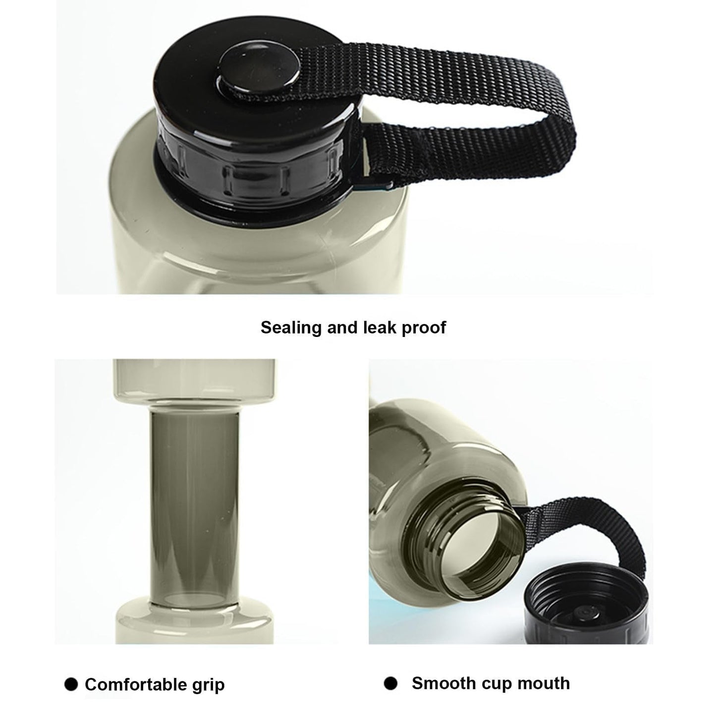 JWDX Portable Kettle Clearance, Water Bottle Multifunctional Water Bottle Dumbbell Shaped Drinking Bottles Leakproof Bottle Drinking Bottle for Gym School Cycling Outdoor Sports and Capacity Grey