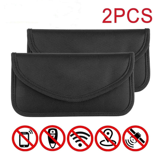 Faraday Bags for Phones, Cell Phone Signal Blocking Bag, RFID Phone Case,Faraday Bag for Phone & Key Fob(2 Pack)