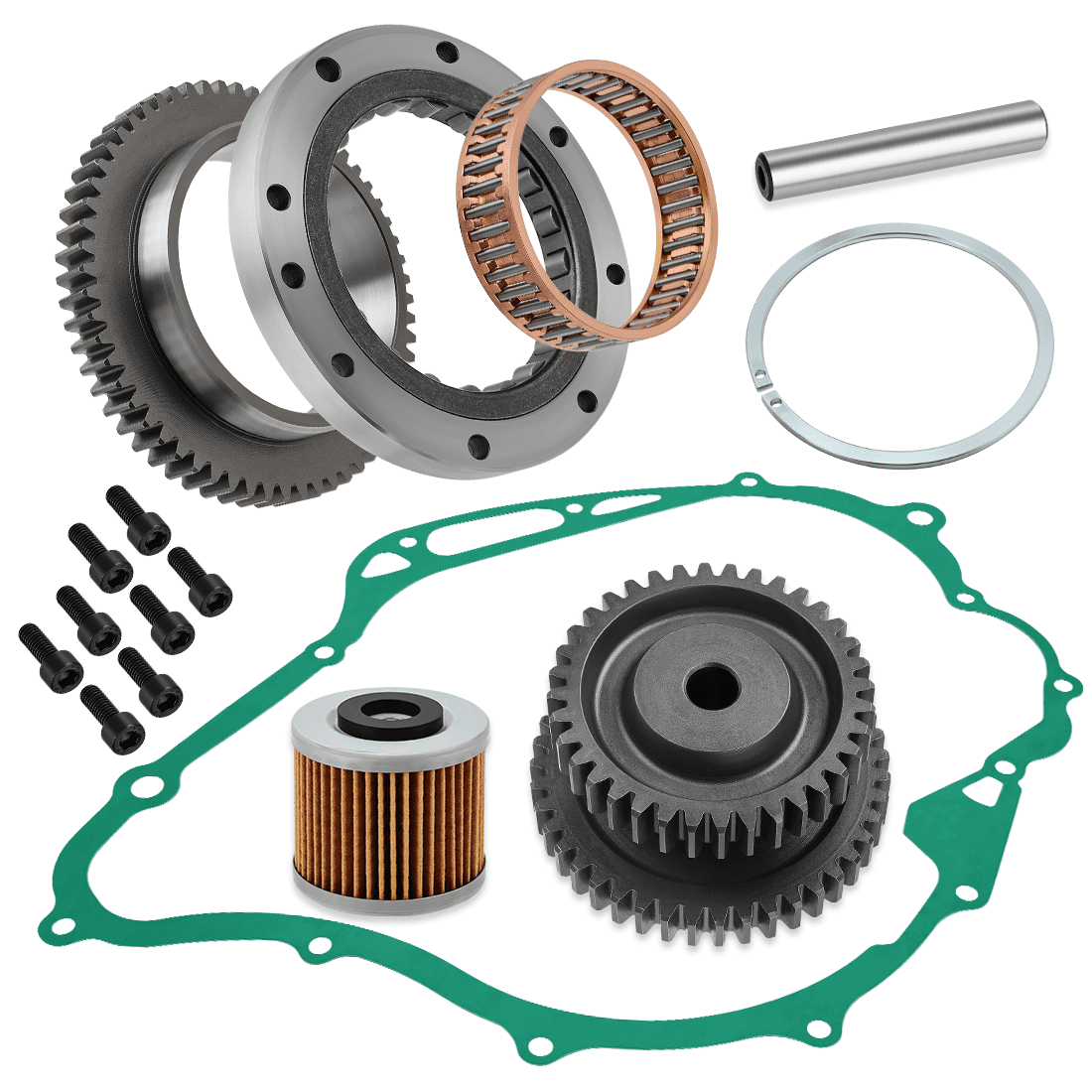 Starter Clutch Idler Gear Shaft Gasket for Yamaha V-Star 1100 XVS1100 Custom Classic Silverado 1999-2009