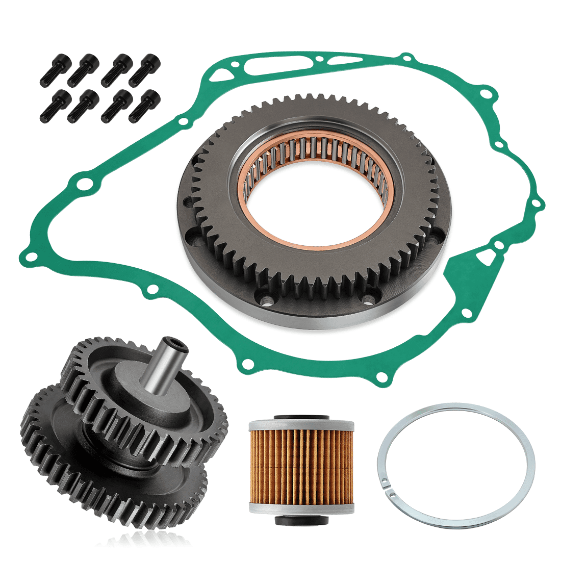 Starter Clutch Idler Gear Shaft Gasket for Yamaha V-Star 1100 XVS1100 Custom Classic Silverado 1999-2009