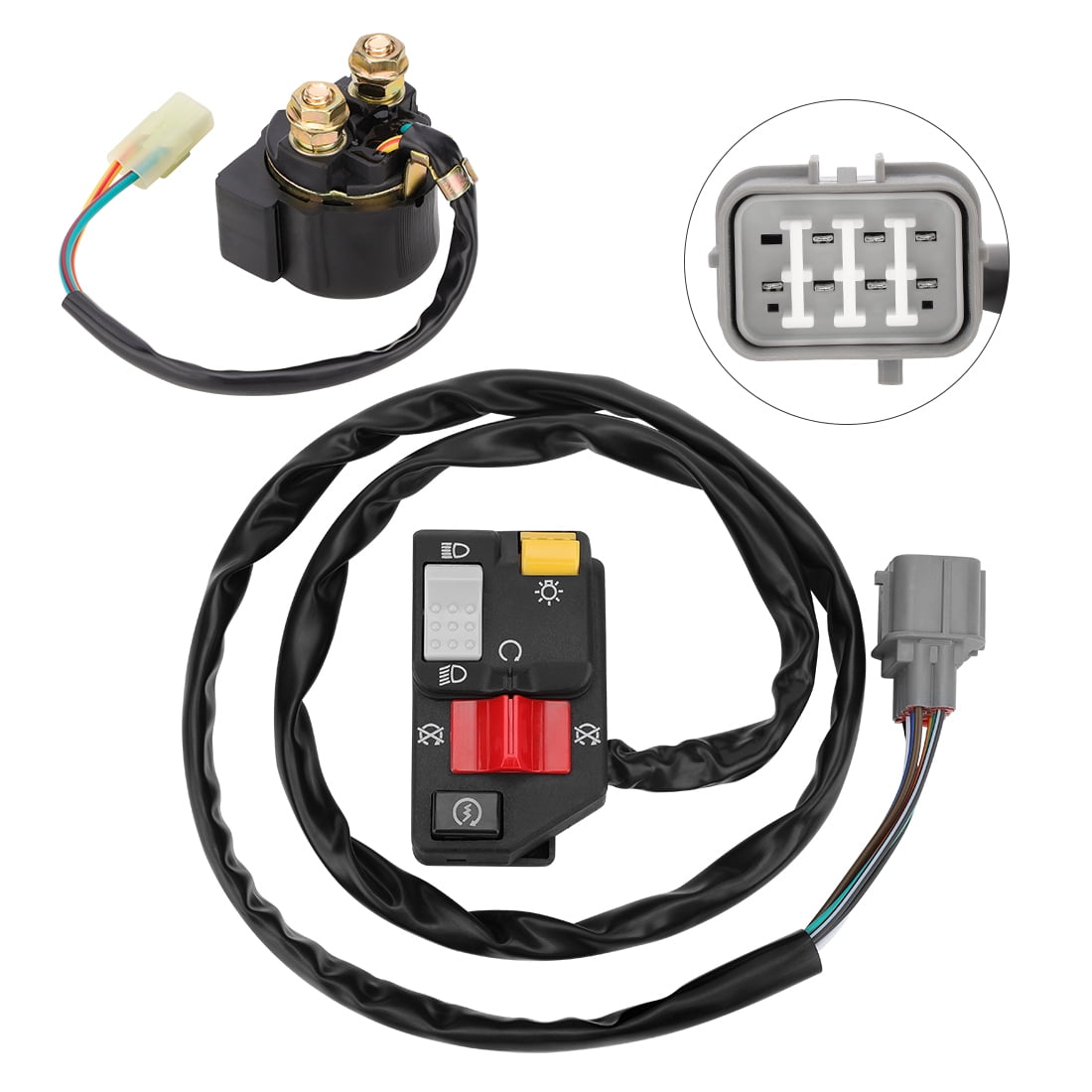 M MATI Handlebar Starter Relay Switch for Honda Rancher 350 TRX350TM TRX350FM 2000-2005 Manual Shift