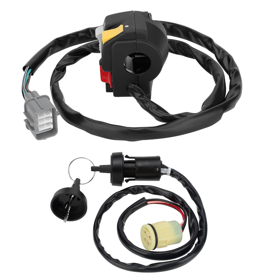 M MATI Handlebar & Key Switch Kit for Honda Rancher 350 TRX350TM TRX350FM 2000-2005 Manual Shift