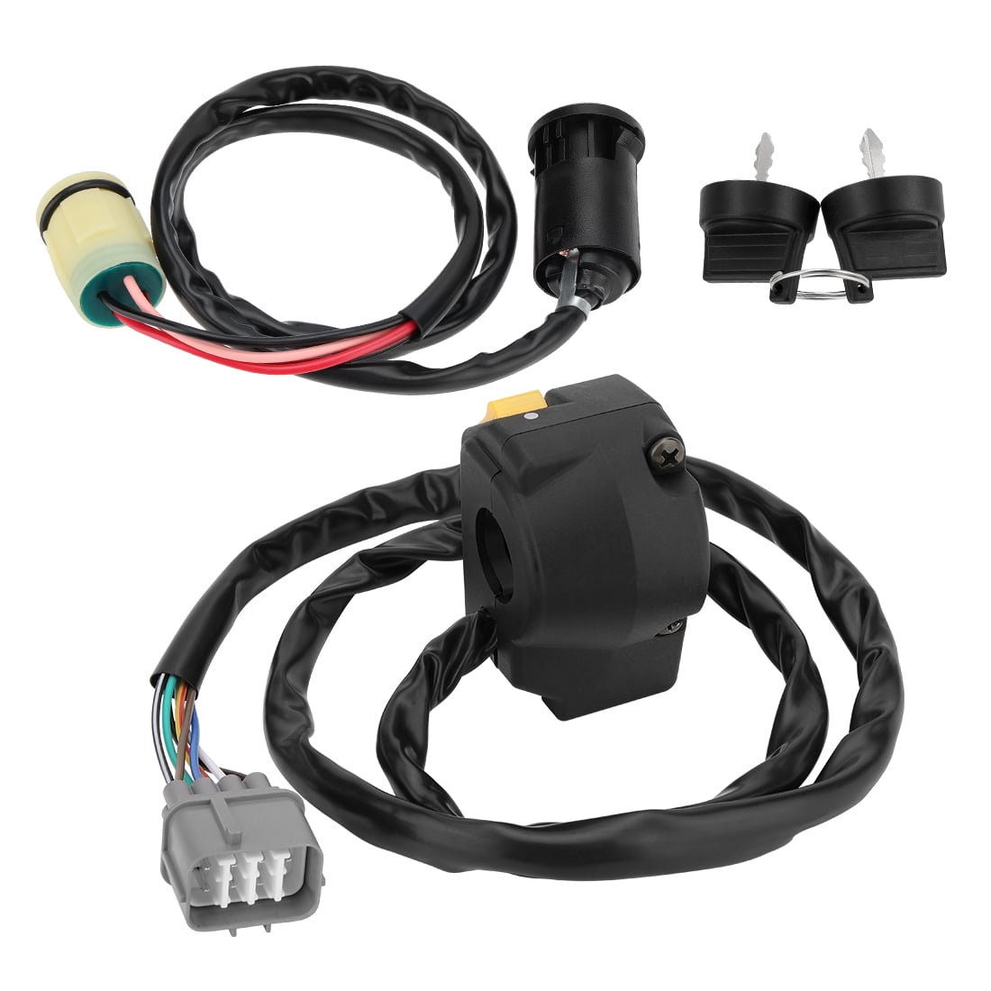 M MATI Handlebar & Key Switch Kit for Honda Rancher 350 TRX350TM TRX350FM 2000-2005 Manual Shift