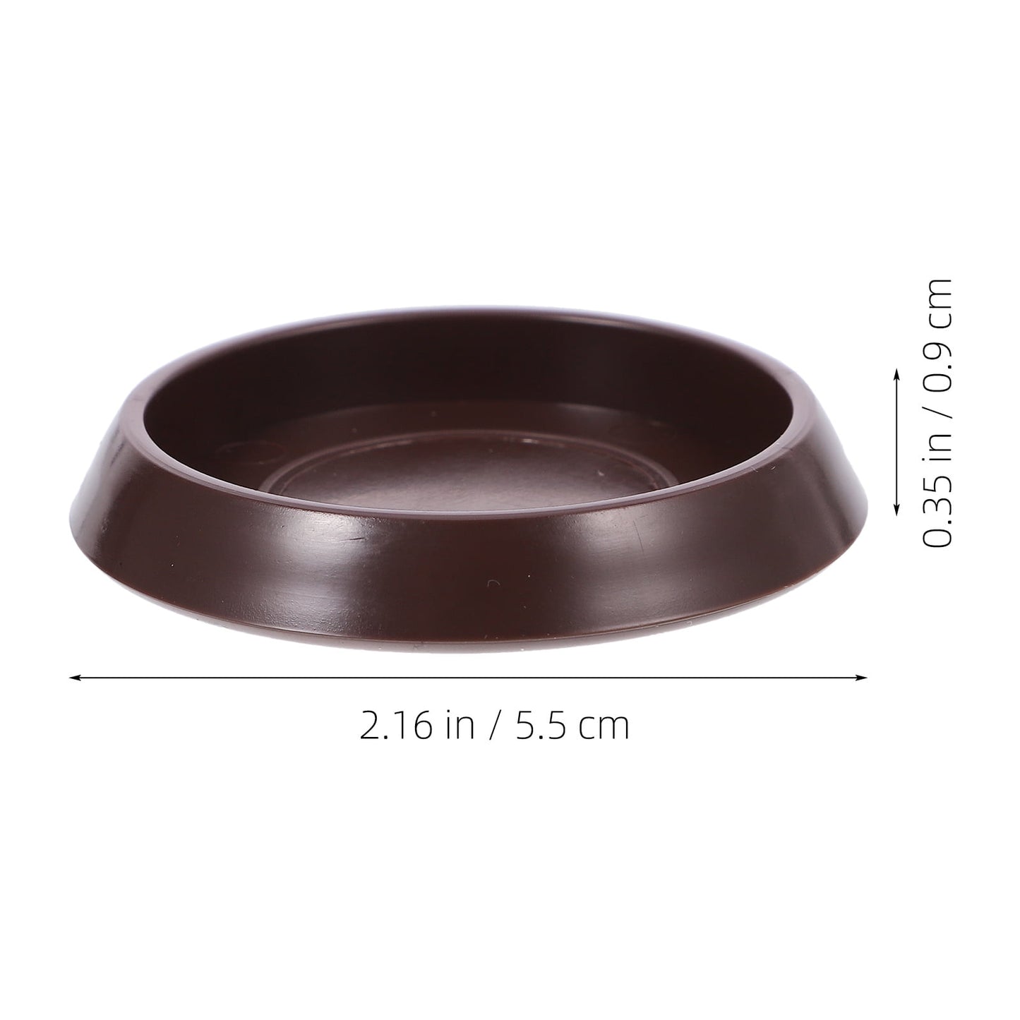 Ortofally Round Furniture Castor Cup Set: 12pcs Non Skid Wheel Caster Cups Furniture Pad Floor Protectors Caster Cups 12.00X4.00X3.00CM Brown