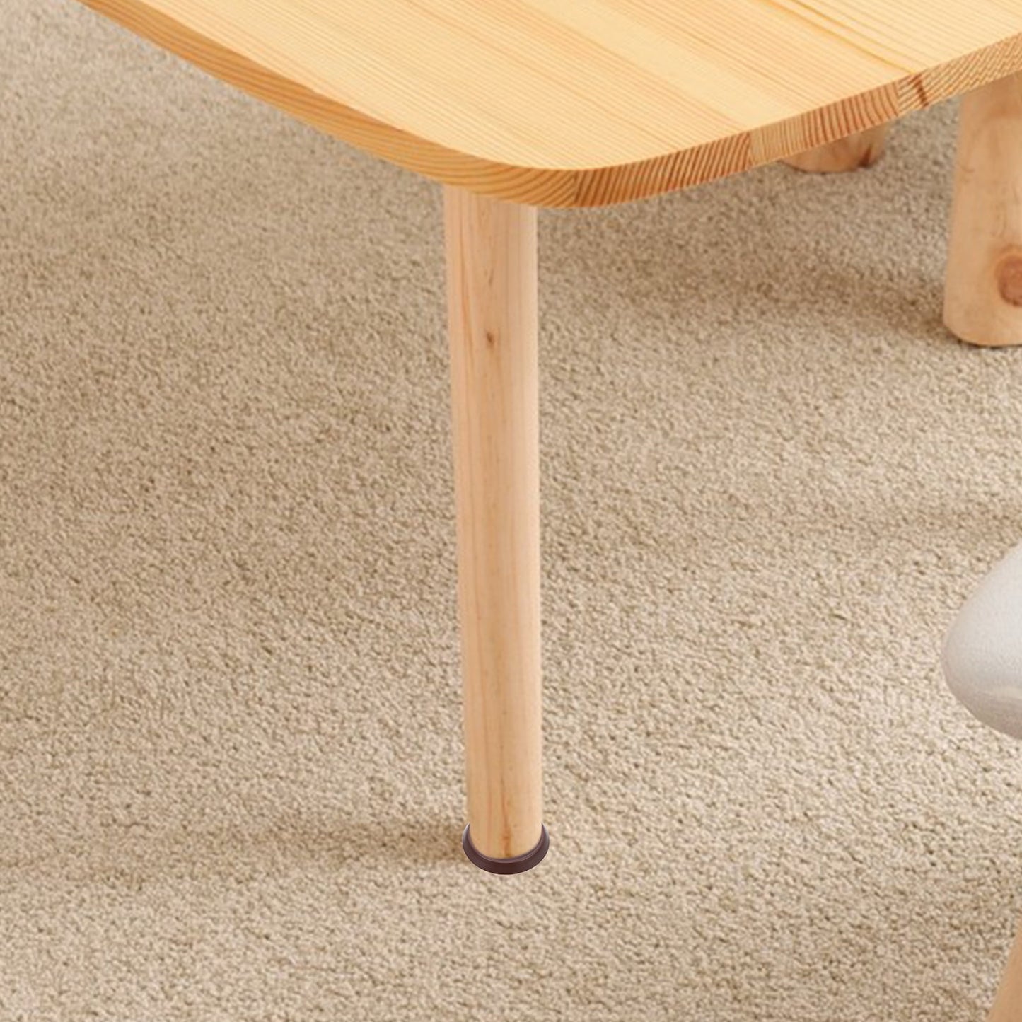 Ortofally Round Furniture Castor Cup Set: 12pcs Non Skid Wheel Caster Cups Furniture Pad Floor Protectors Caster Cups 12.00X4.00X3.00CM Brown