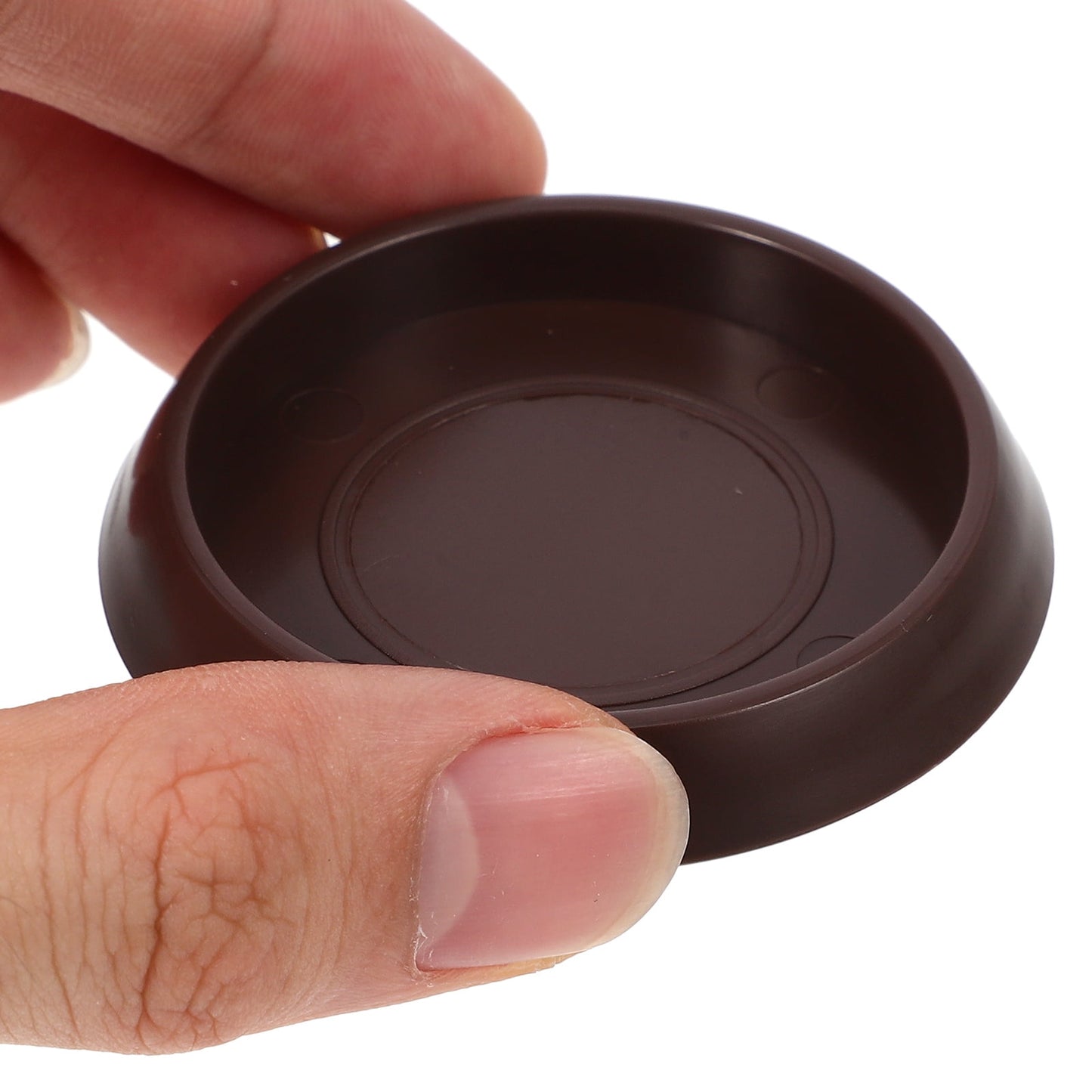 Ortofally Round Furniture Castor Cup Set: 12pcs Non Skid Wheel Caster Cups Furniture Pad Floor Protectors Caster Cups 12.00X4.00X3.00CM Brown