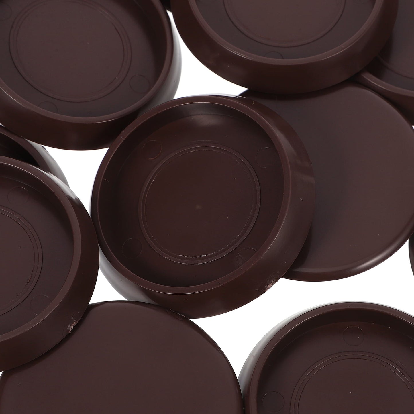 Ortofally Round Furniture Castor Cup Set: 12pcs Non Skid Wheel Caster Cups Furniture Pad Floor Protectors Caster Cups 12.00X4.00X3.00CM Brown