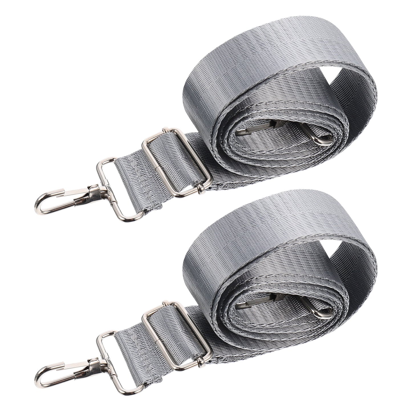 Ortofally Nylon Shoulder Strap, Bag Handbag Purse Replacement Strap, Adjustable Canvas Strap with Metal Hooks for Laptop Briefcase Messenger Bag/ Grey 150X3.8CM Gray