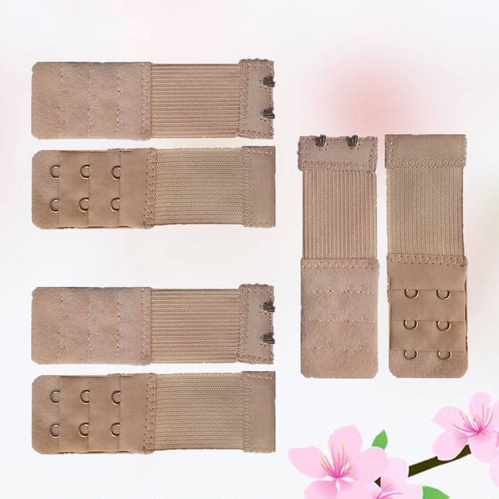 SWETRACE Bra Extension Buckle Polyester 6Pcs 3In Size 3 Beige