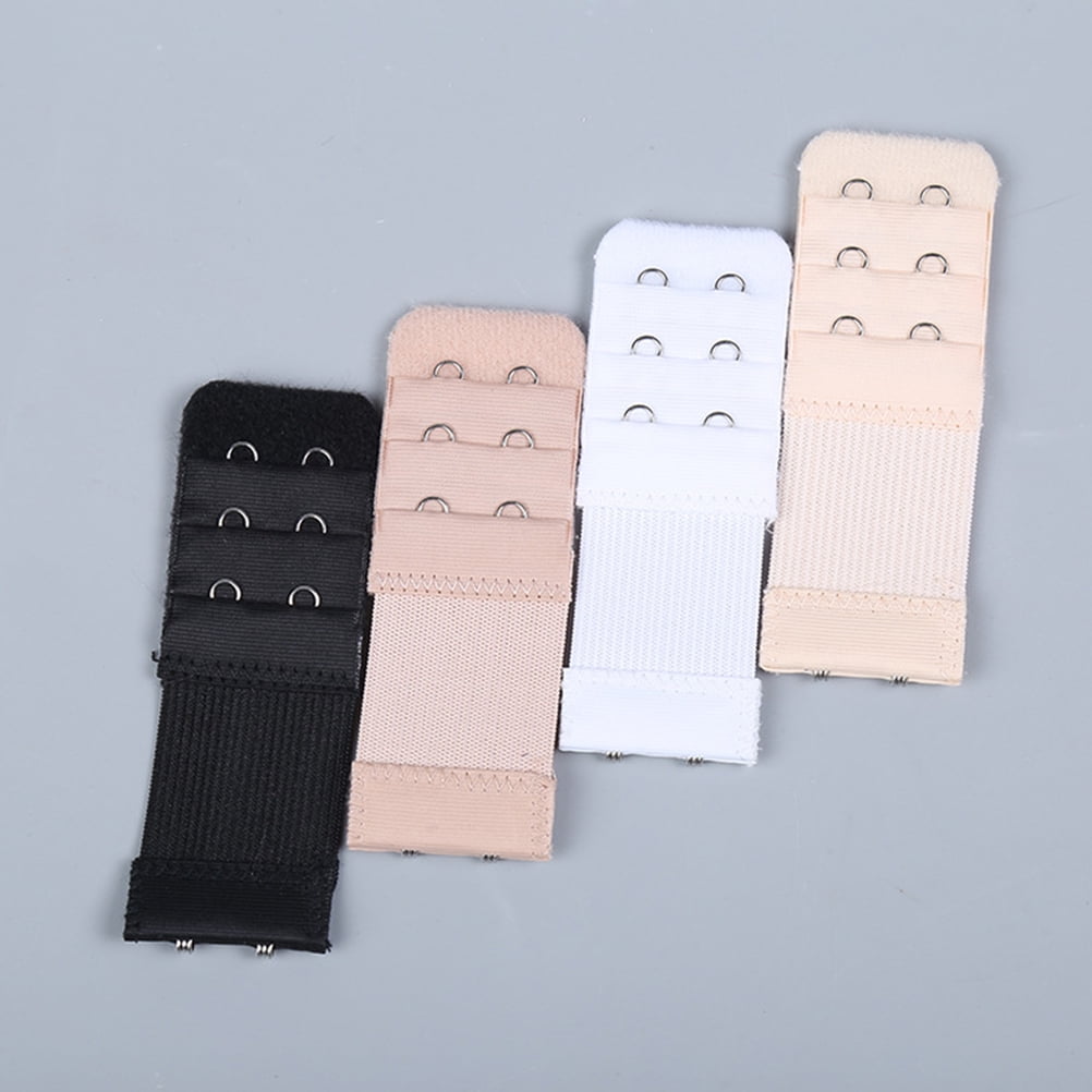 SWETRACE Bra Extension Buckle Polyester 6Pcs 3In Size 4 White
