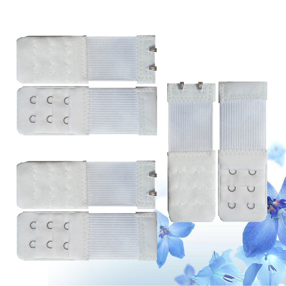 SWETRACE Bra Extension Buckle Polyester 6Pcs 3In Size 4 White