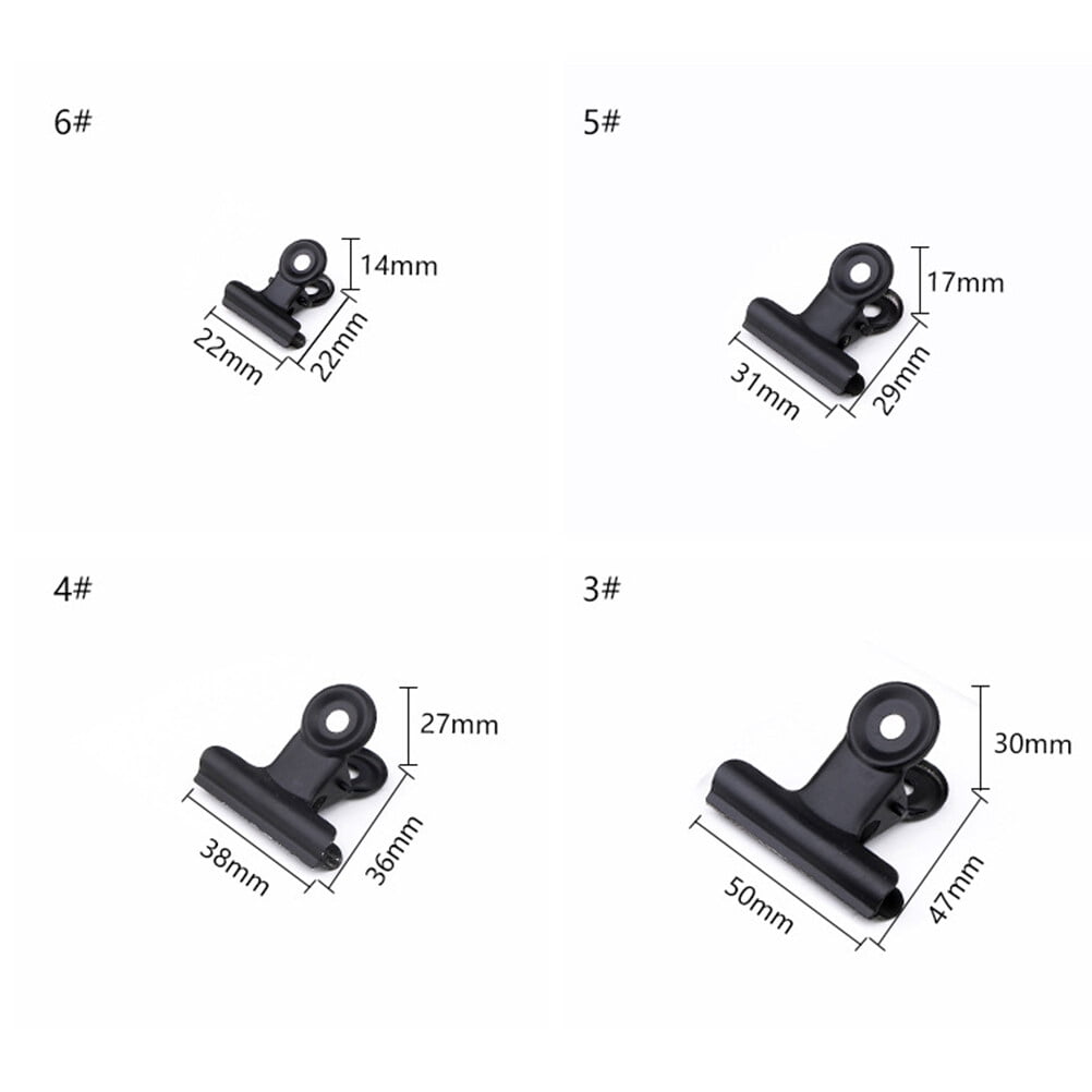 SWETRACE Coating Note Clips Rectangular Document Holding 15Pcs 2In 5*4.7cm Black