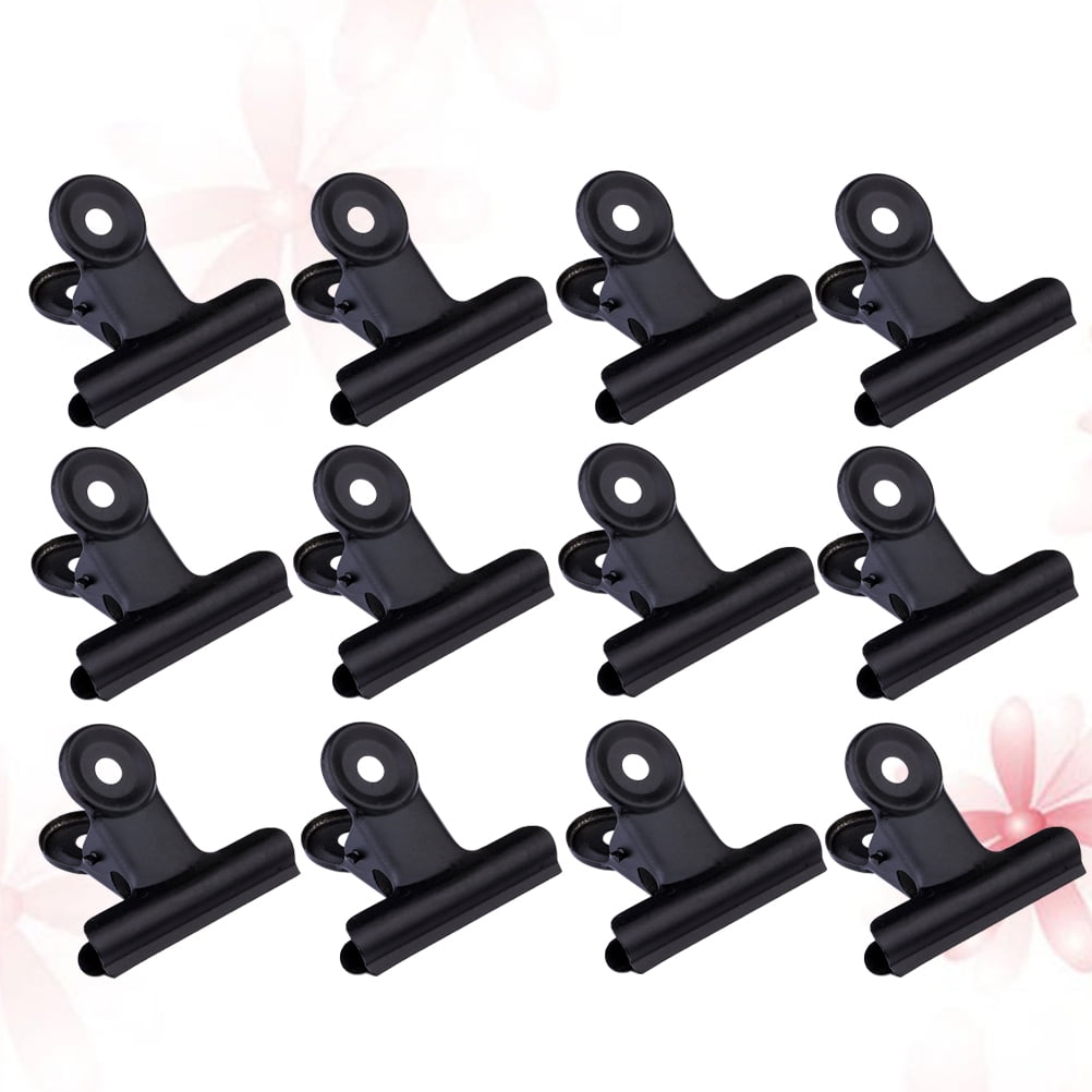 SWETRACE Coating Note Clips Rectangular Document Holding 15Pcs 2In 5*4.7cm Black