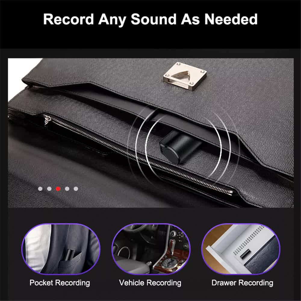 MP3 Spy Magnetic Recording Device Voice Activated Mini Audio Recorder Q70 US