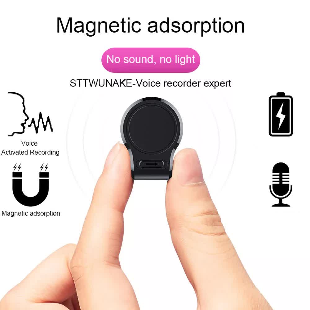 MP3 Spy Magnetic Recording Device Voice Activated Mini Audio Recorder Q70 US