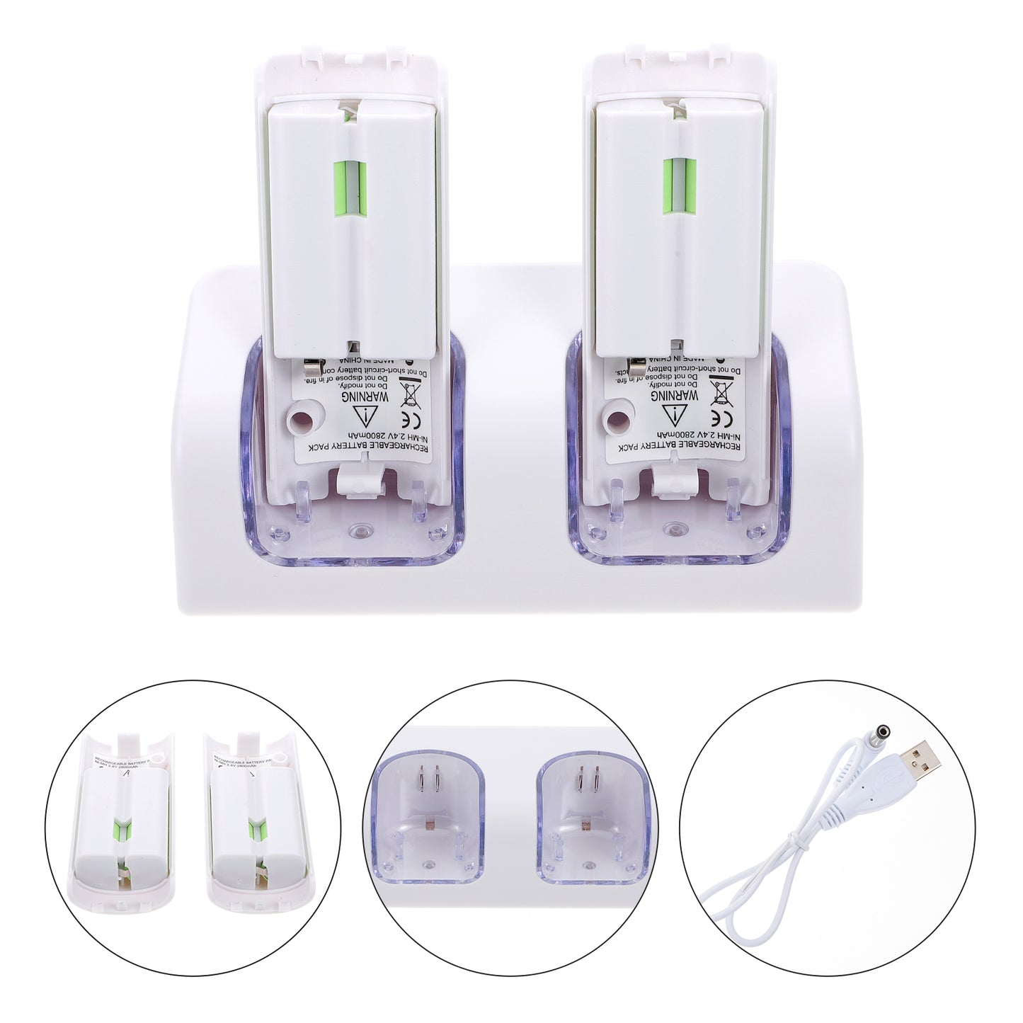 SWETRACE VR Controllers Rechargeable Batteries and Charger White ABS 1 Gaming Accessories 12.5X5.99cm White