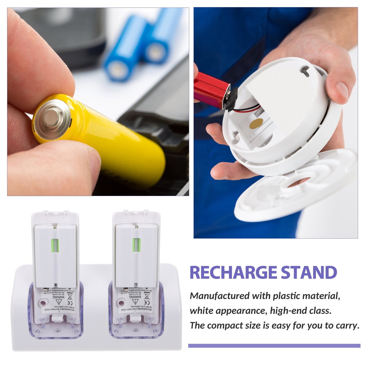 SWETRACE VR Controllers Rechargeable Batteries and Charger White ABS 1 Gaming Accessories 12.5X5.99cm White