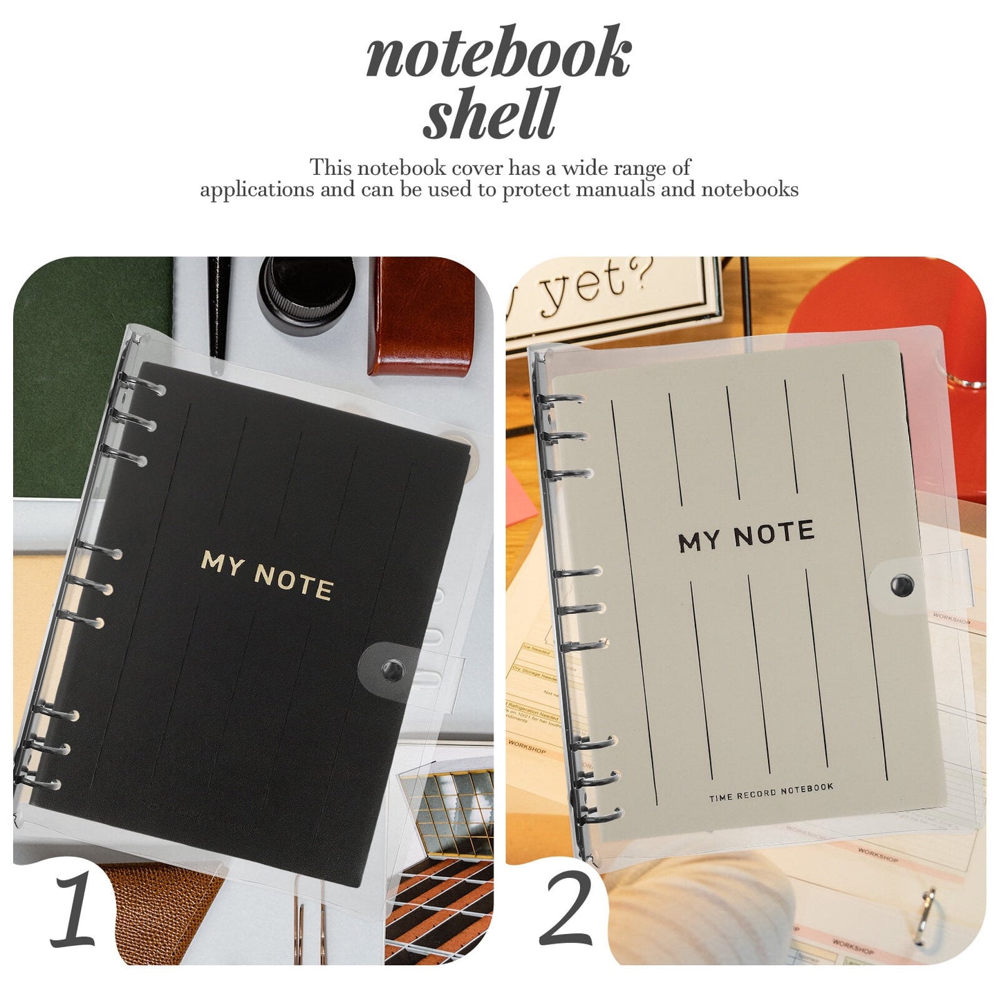 SWETRACE Planner Binder Cover For Notebook Protection 1Set 27X21.5X2.5CM Transparent